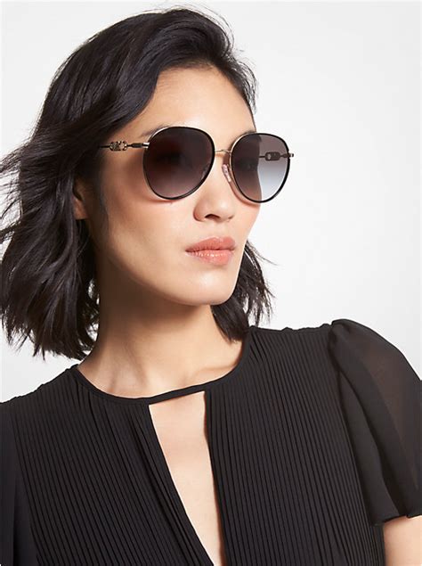 michael kors black aviators|michael kors sunglasses price.